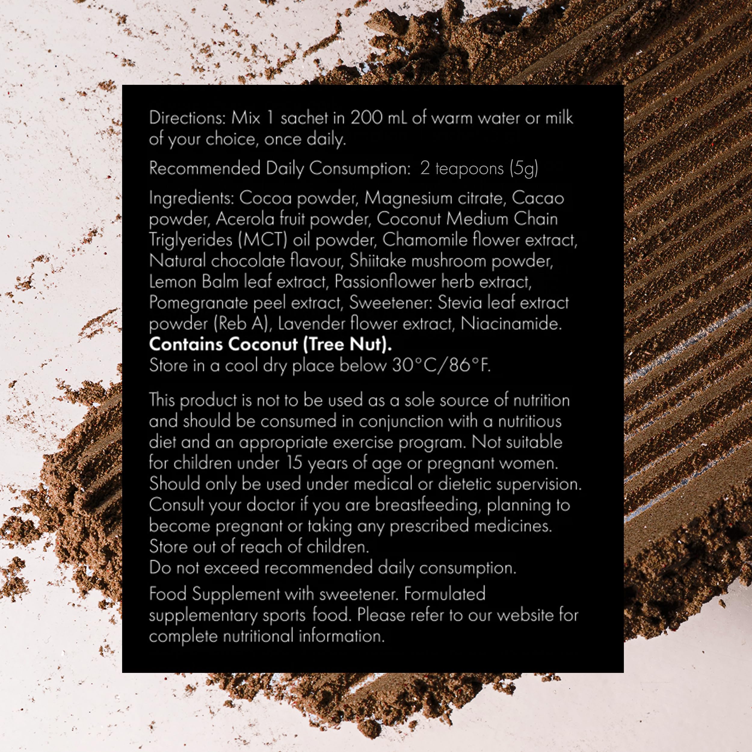 WelleCo Evening Elixir hot chocolate steaming cup, dairy‑free indulgence