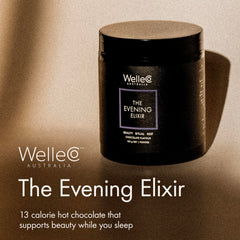 WelleCo Evening Elixir scoop dispensing, easy nightly ritual