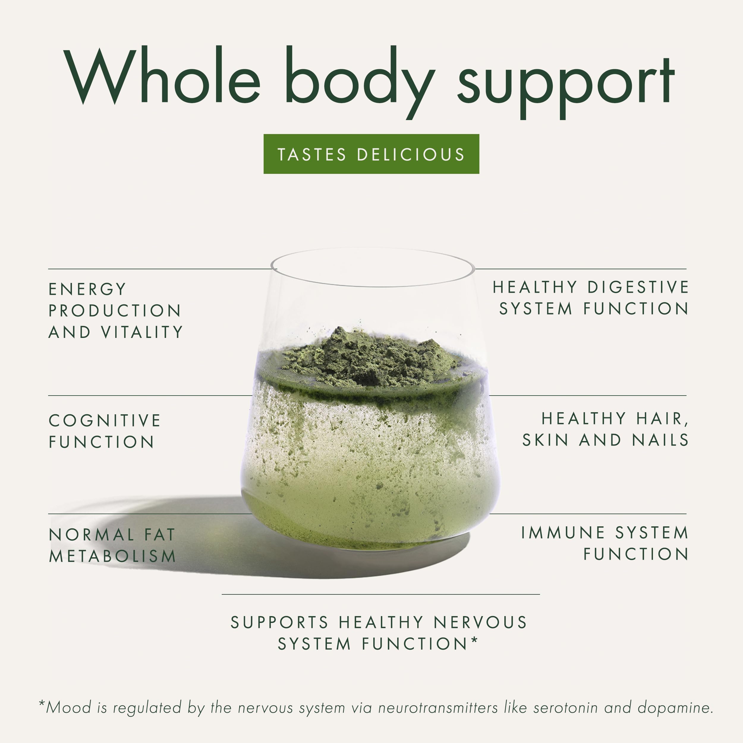 WelleCo Super Elixir powder dissolving in water for a refreshing drink