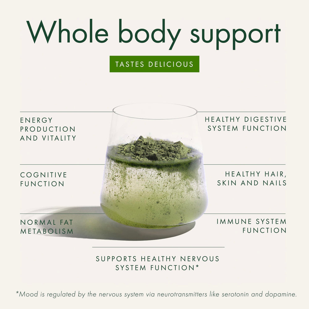 WelleCo Super Elixir powder dissolving in water for a refreshing drink