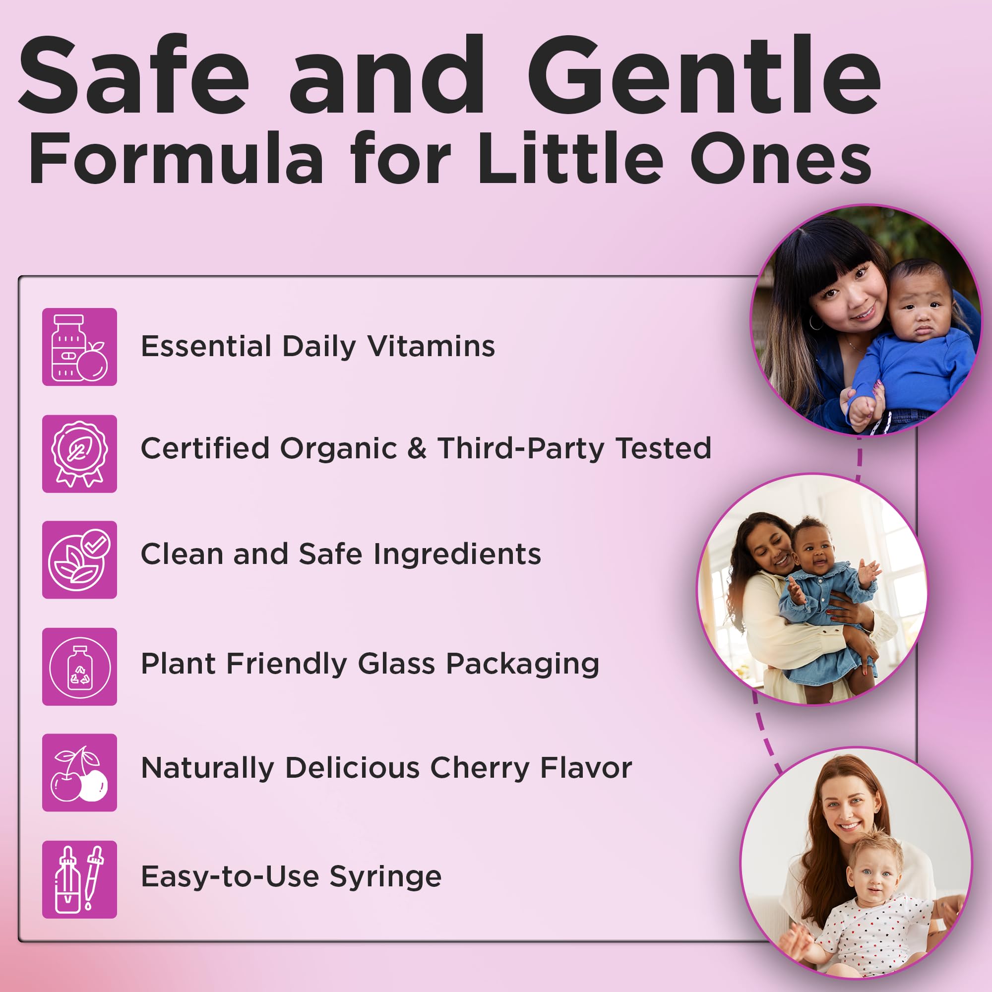 Wellements cherry-flavor syringe shows kid-friendly dosing for easy administration.