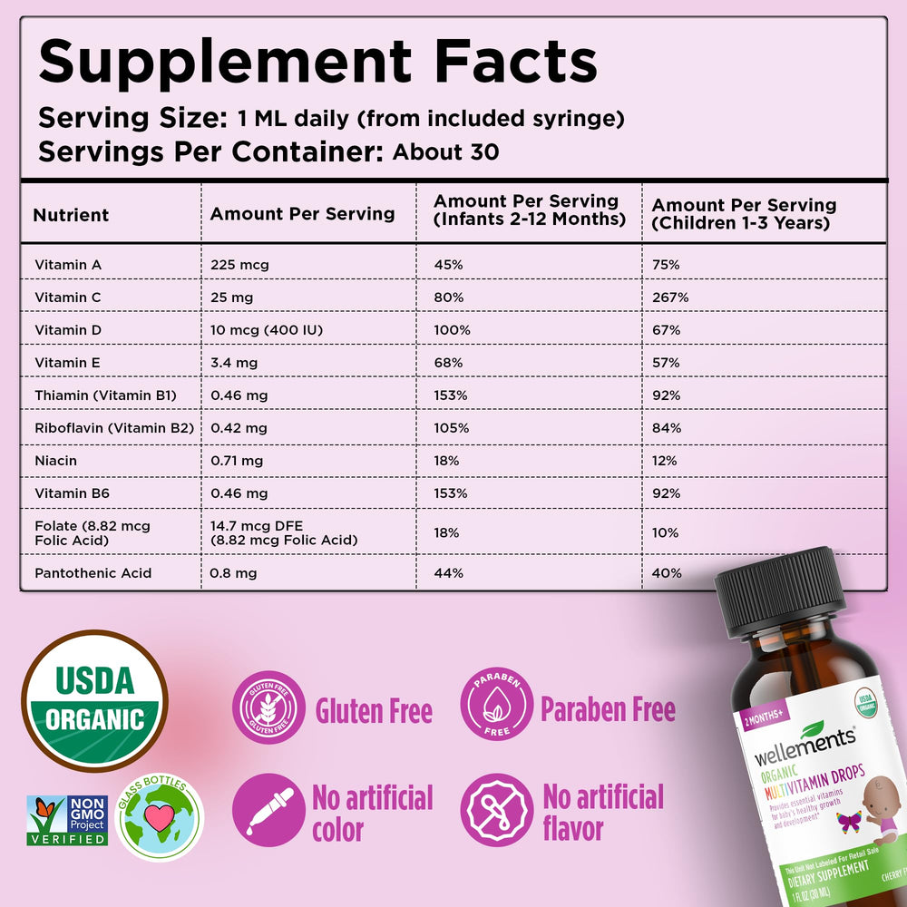 Wellements organic label highlights certified organic ingredients for mindful daily supplementation.