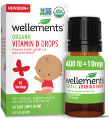 Wellements Vitamin D Drops bottle ready for daily infant routine.