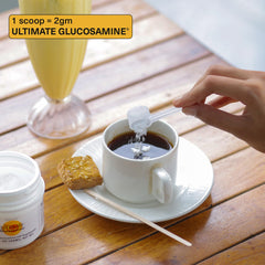 Wellesley Therapeutics Ultimate Glucosamine mixed in coffee for daily use.