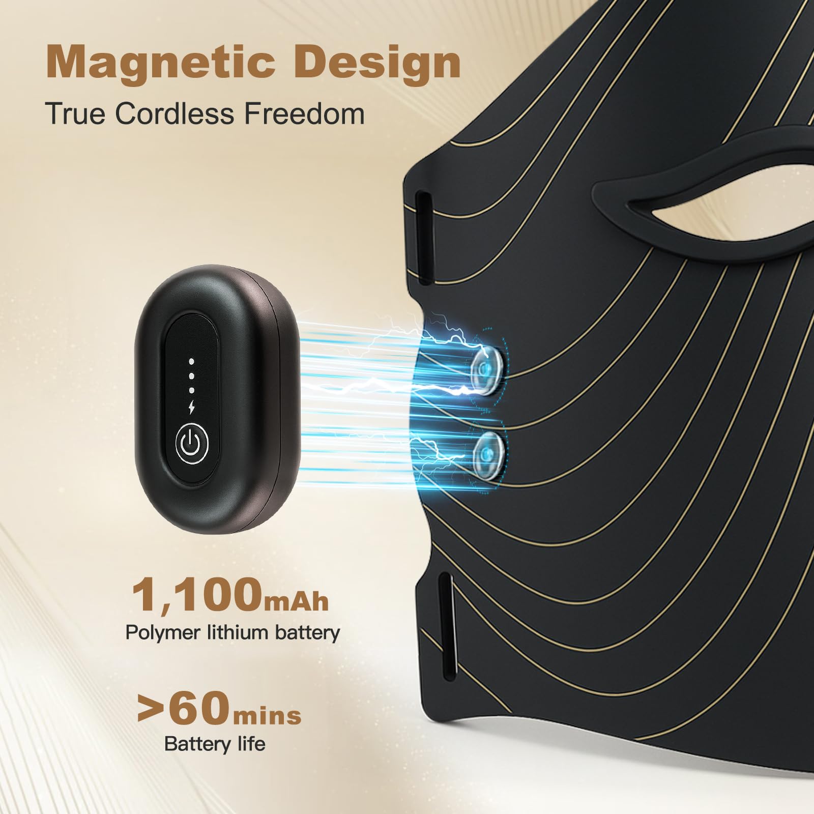 WELLEVER LED face mask using 850nm infrared for deeper skin penetration.