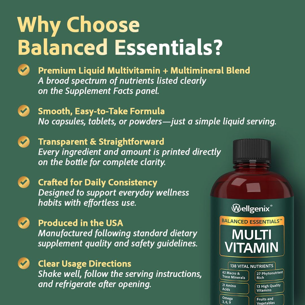 Wellgenix Balanced Essentials berry flavor swirl suggesting tasty daily vitamins for family use