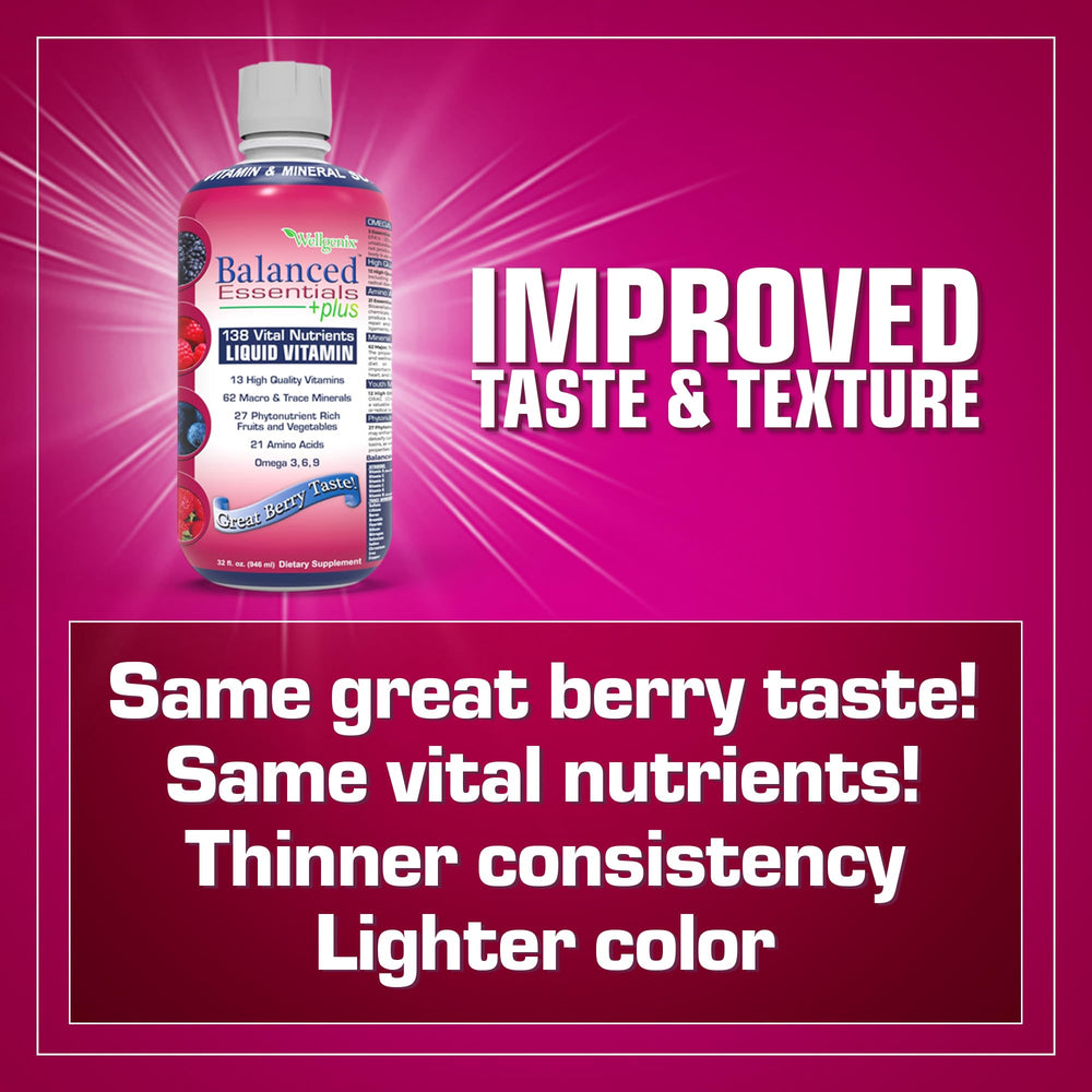 Pouring Wellgenix Balanced Essentials into a glass for easy daily dosing.