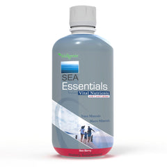 Wellgenix Sea Essentials coral calcium liquid bottle ready for daily use