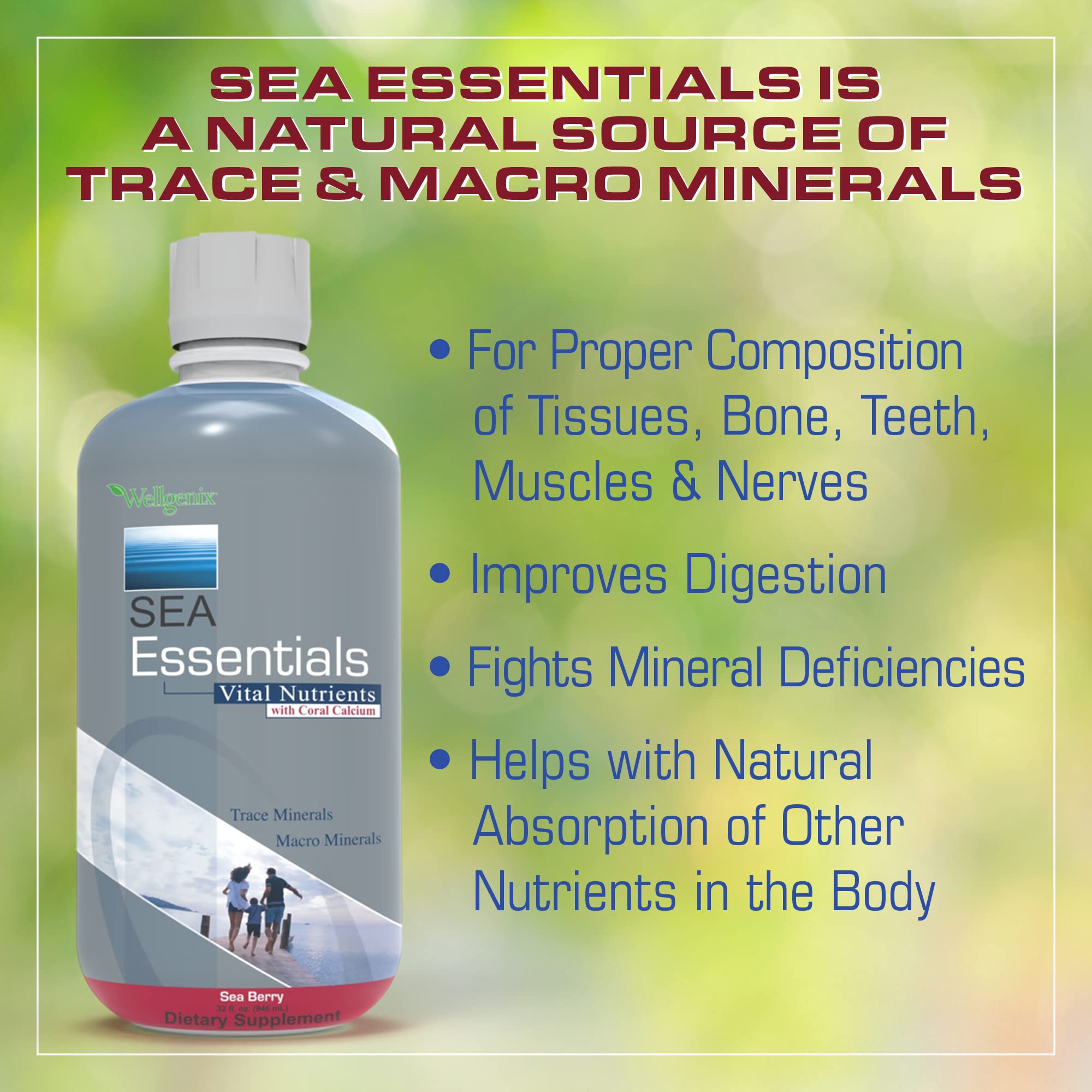 Wellgenix Sea Essentials sea berry flavor splash on a bottle