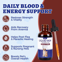 Wellix Liquid Iron bottle label showing B12 and vitamin C benefits
