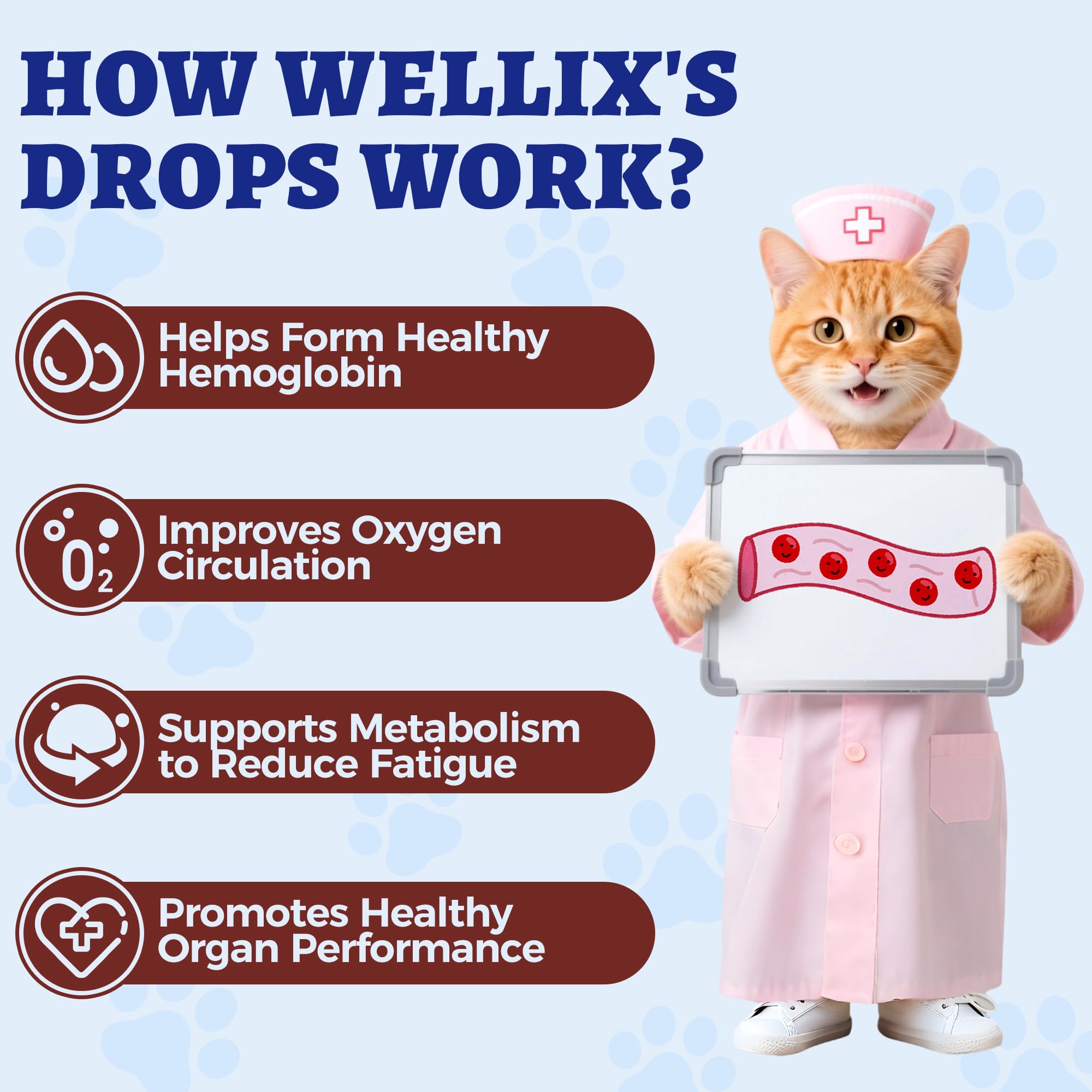 Wellix Liquid Iron energy boost concept for active dogs and cats