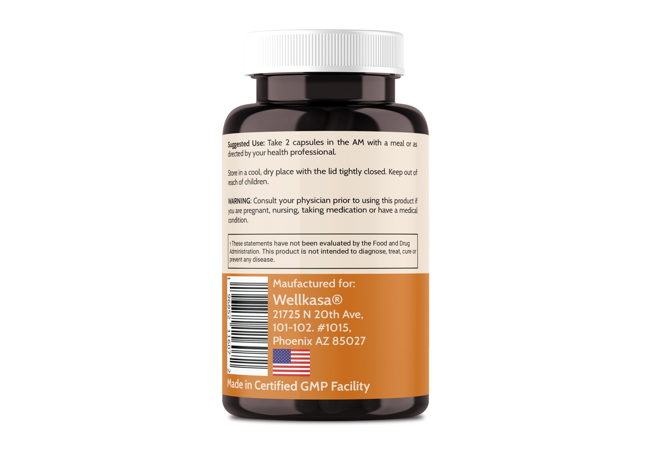 Wellkasa Migra-Well AM packaging shown on an online shop display.