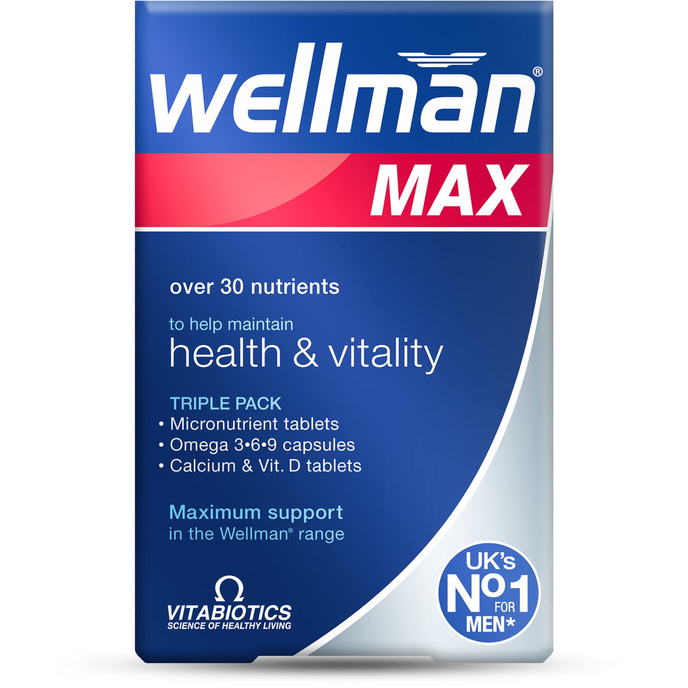Wellman Max 84-pack bottle front view for easy daily use.