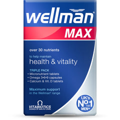 Wellman Max 84-pack bottle front view for easy daily use.