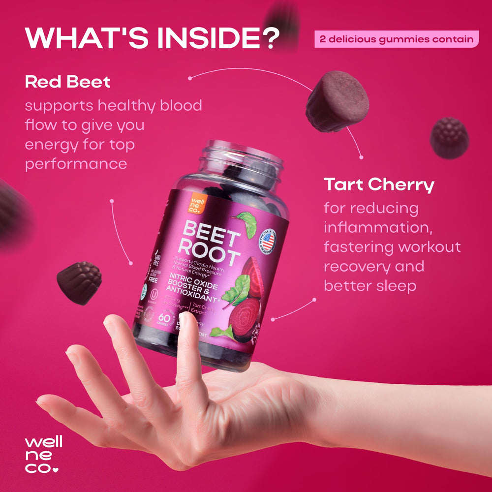 Wellneco Beet Chews packaging front with Made in USA claim