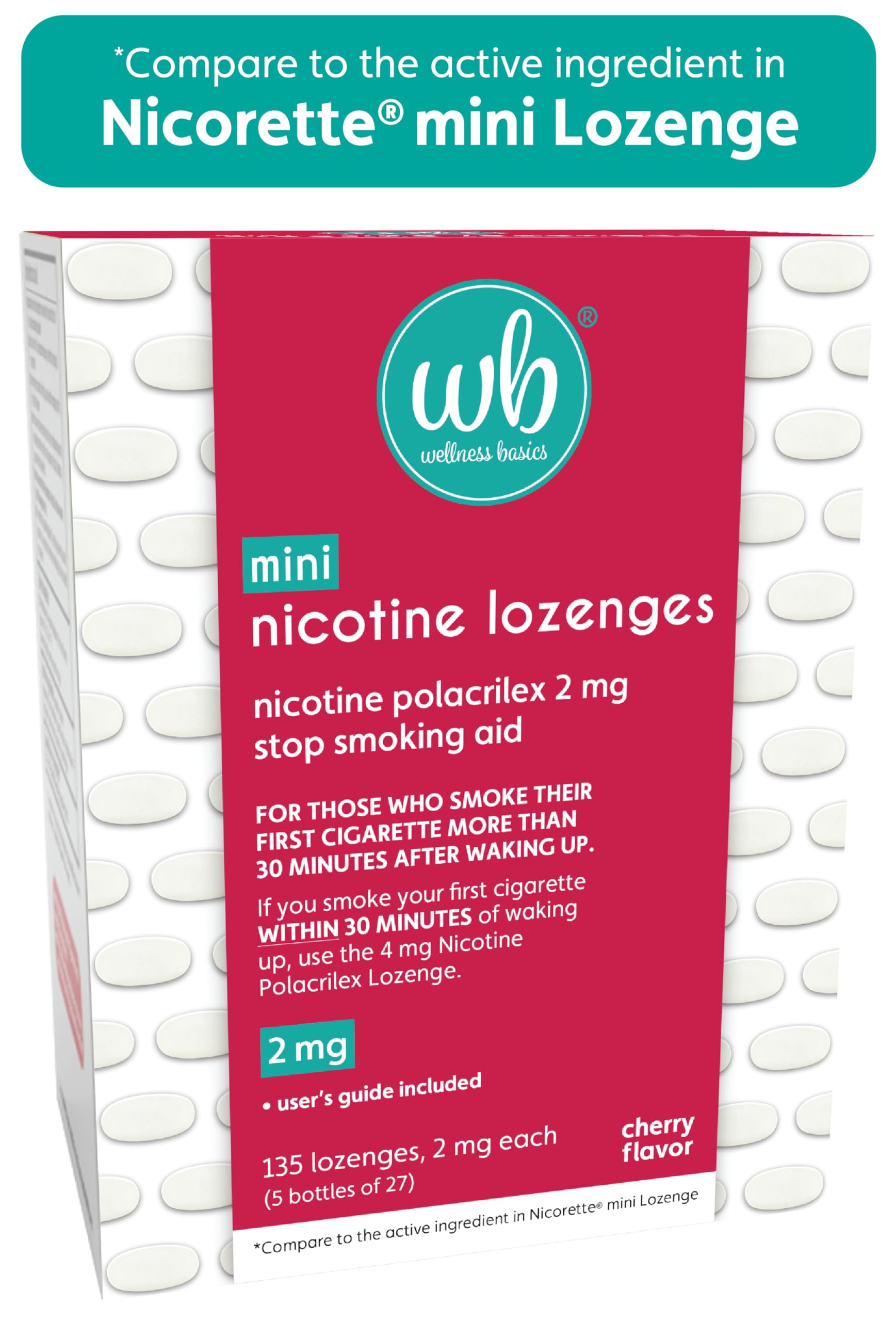 Cravings relief concept with lozenge between fingers