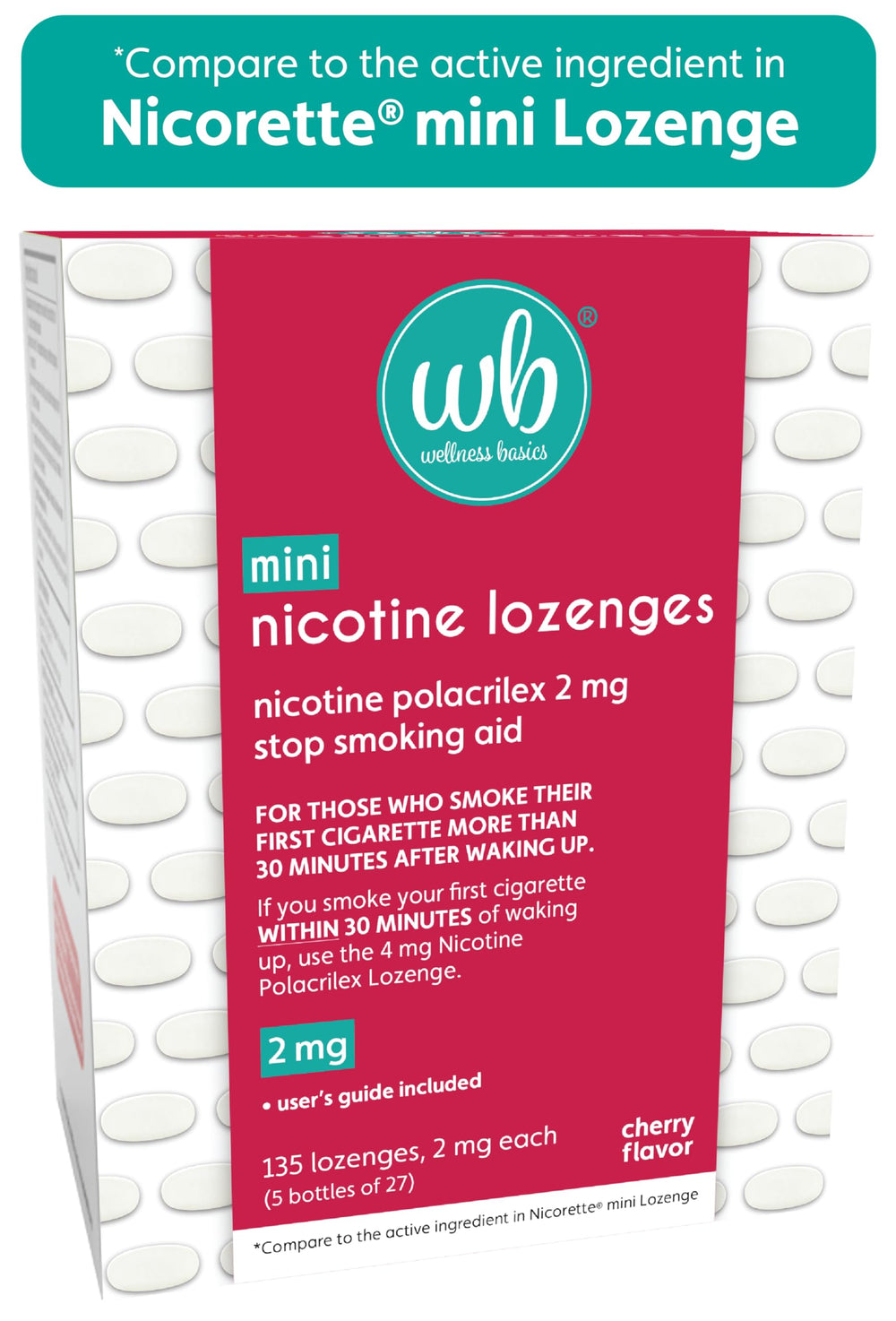 Cravings relief concept with lozenge between fingers