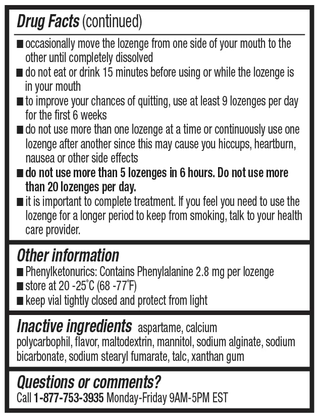 Wellness Basics mini lozenge 2mg mint texture ready to dissolve