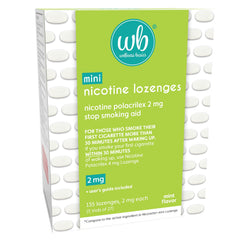Wellness Basics mini nicotine lozenge mint pack5 vials for on the go