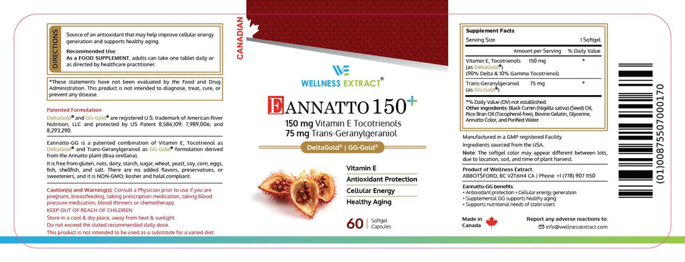 Wellness Extract Eannatto softgels close-up for easy daily use