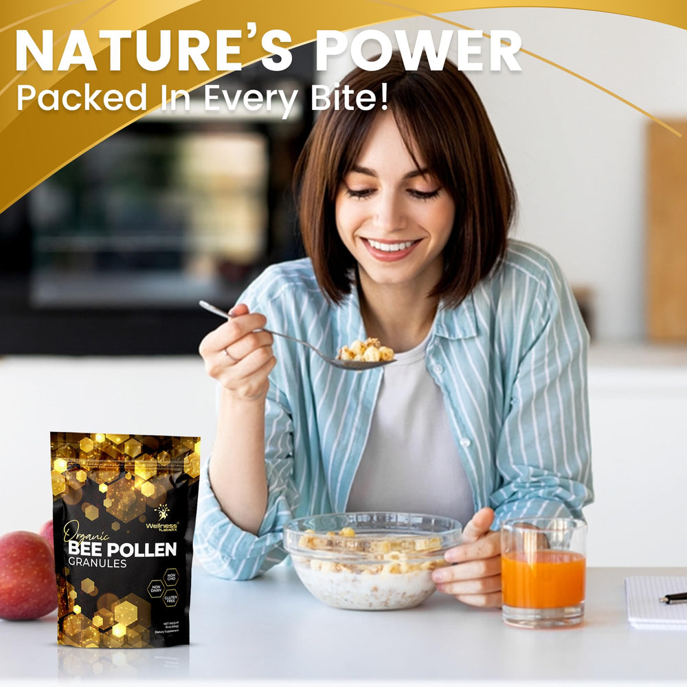 WellnessLabsRx Bee Pollen Granules packaging front with product name