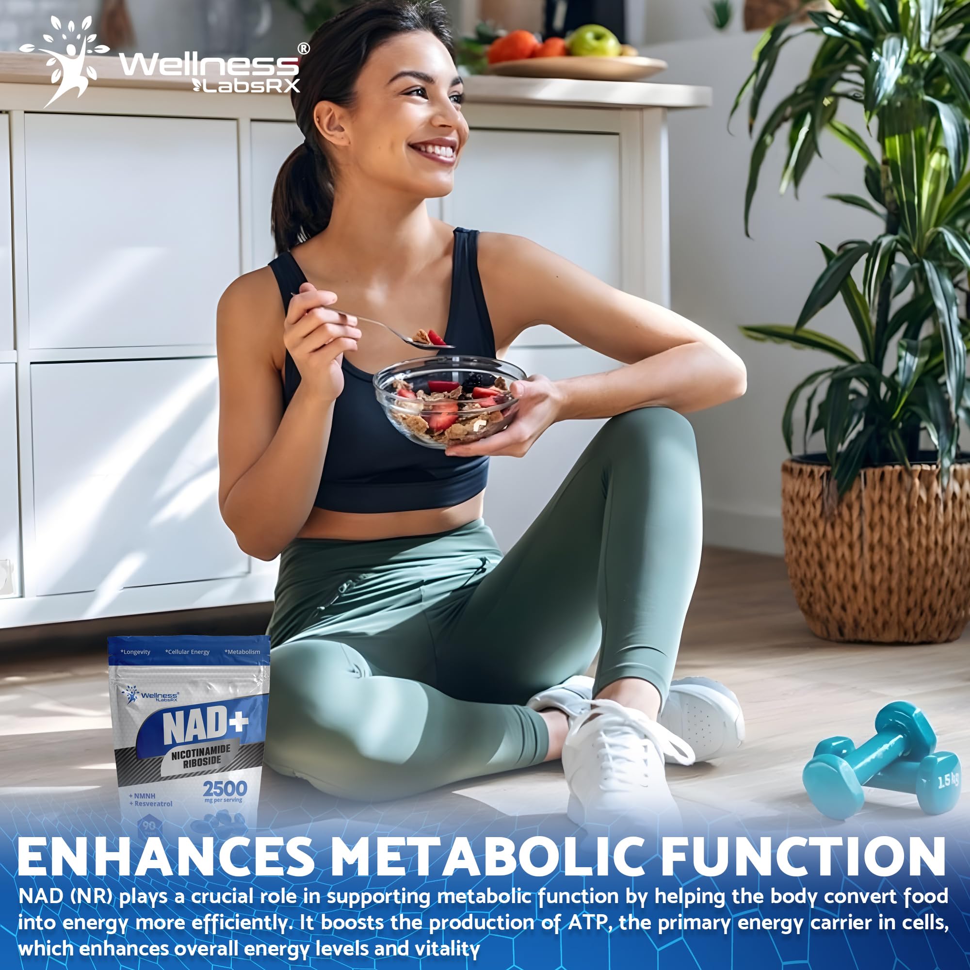 Wellness LabsRx energy-boosting capsules up close for daily vitality