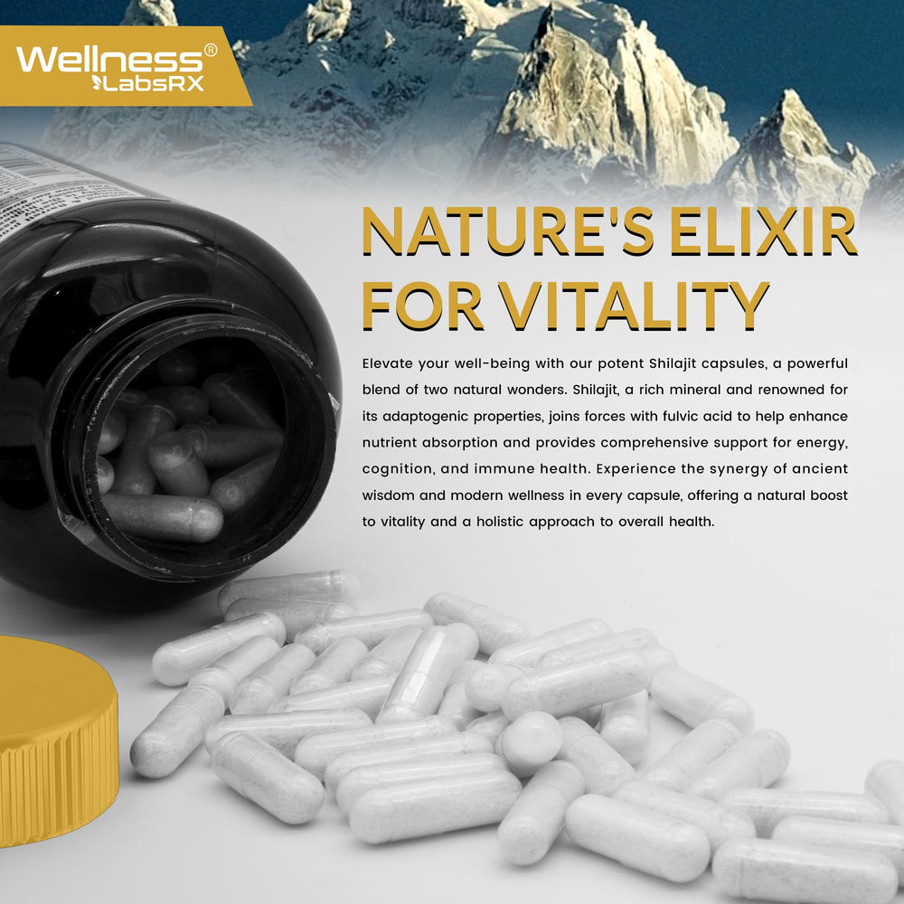 Wellness LabsRx fulvic acid capsule close-up illustrating absorption support