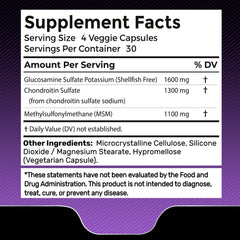 WELLNESS LABSRX Glucosamine Chondroitin MSM capsules pack shown for daily joint maintenance.