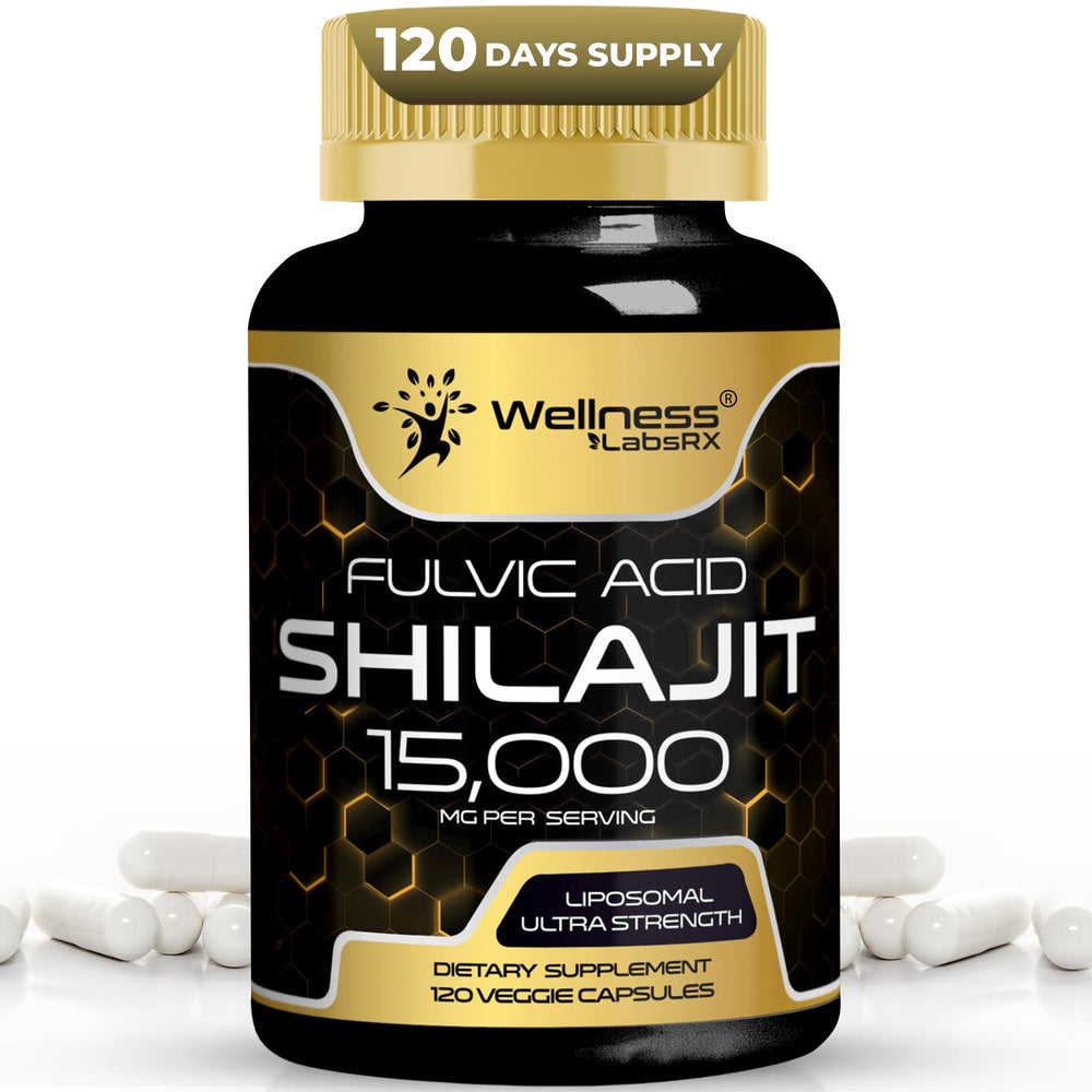 Wellness LabsRx Himalayan Shilajit capsules close-up highlighting energy support potential