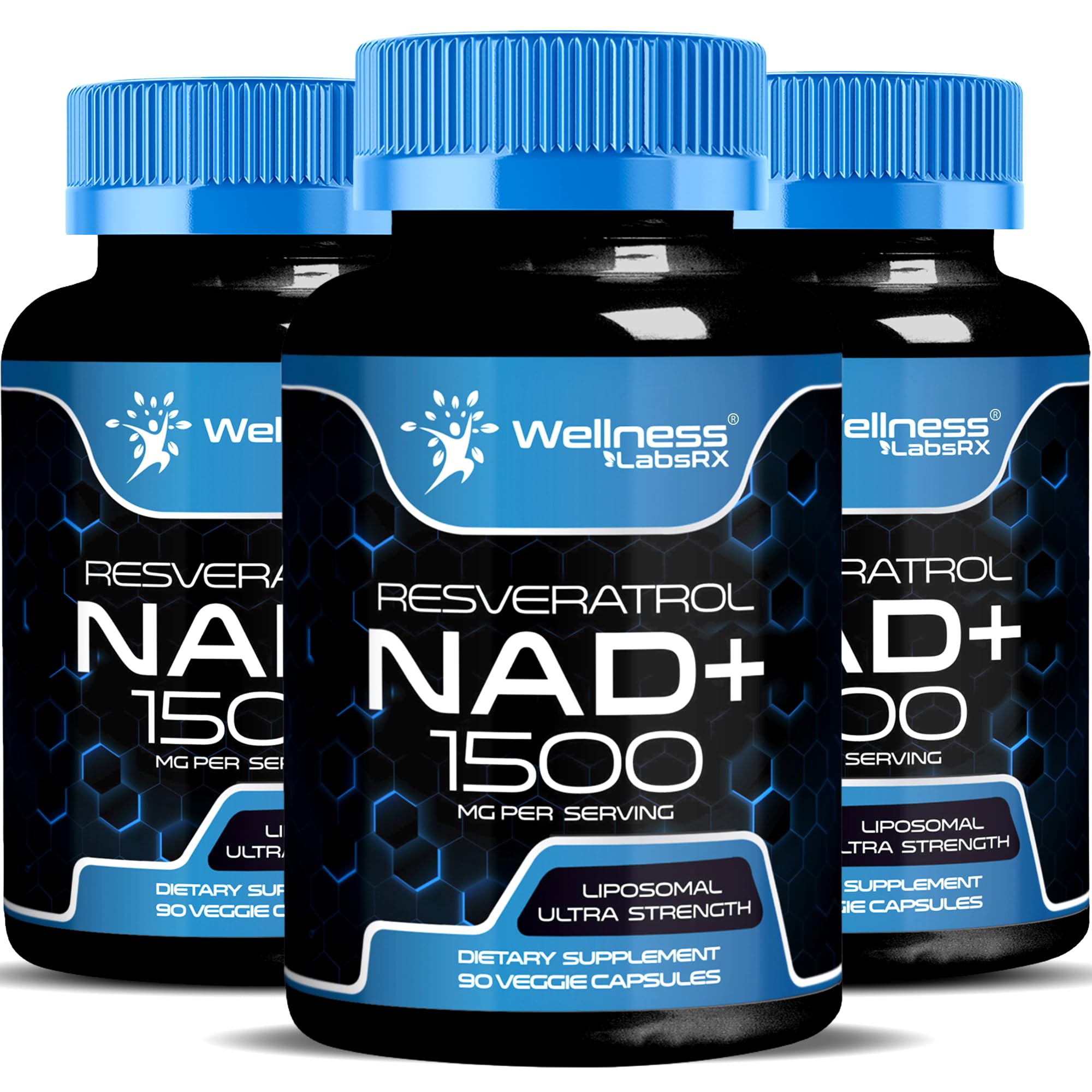 Wellness LabsRx NAD bottle for liposomal NAD+ delivery and cellular support.