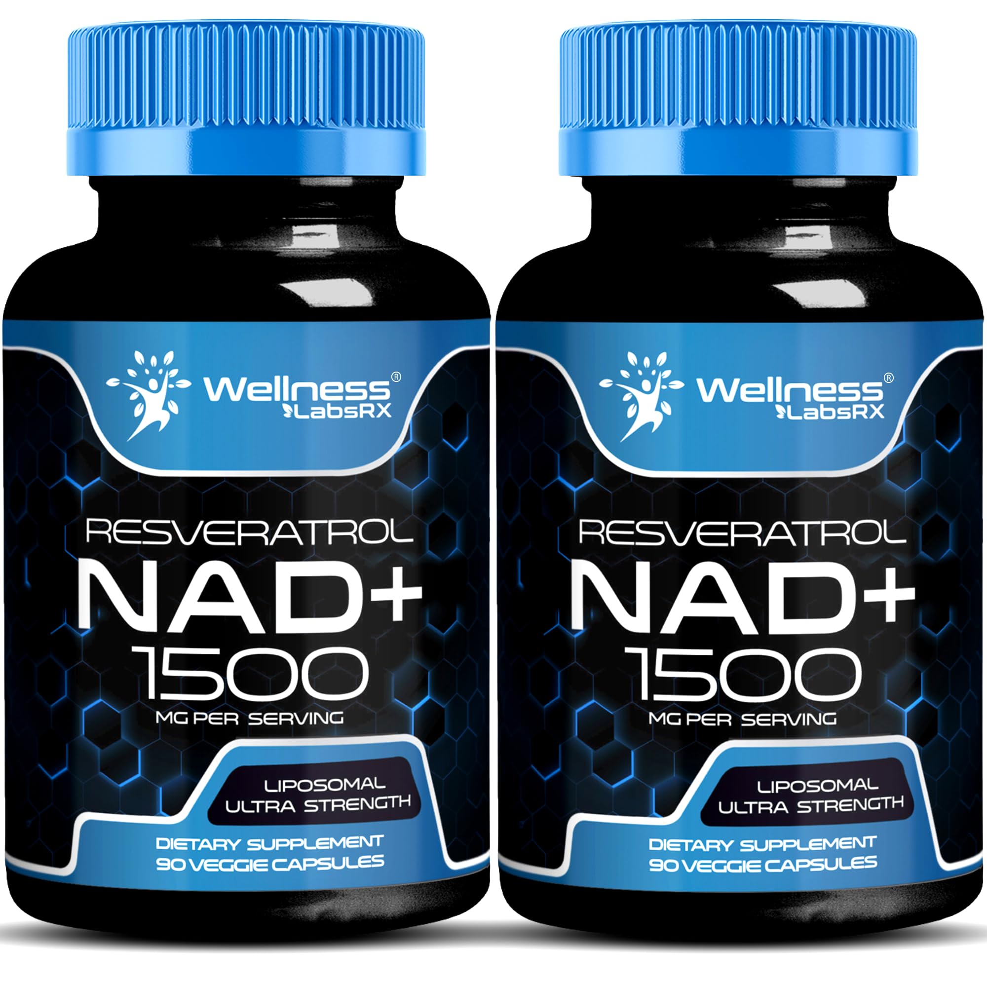 Wellness LabsRx NAD supplement bottle with liposomal formula for cellular support