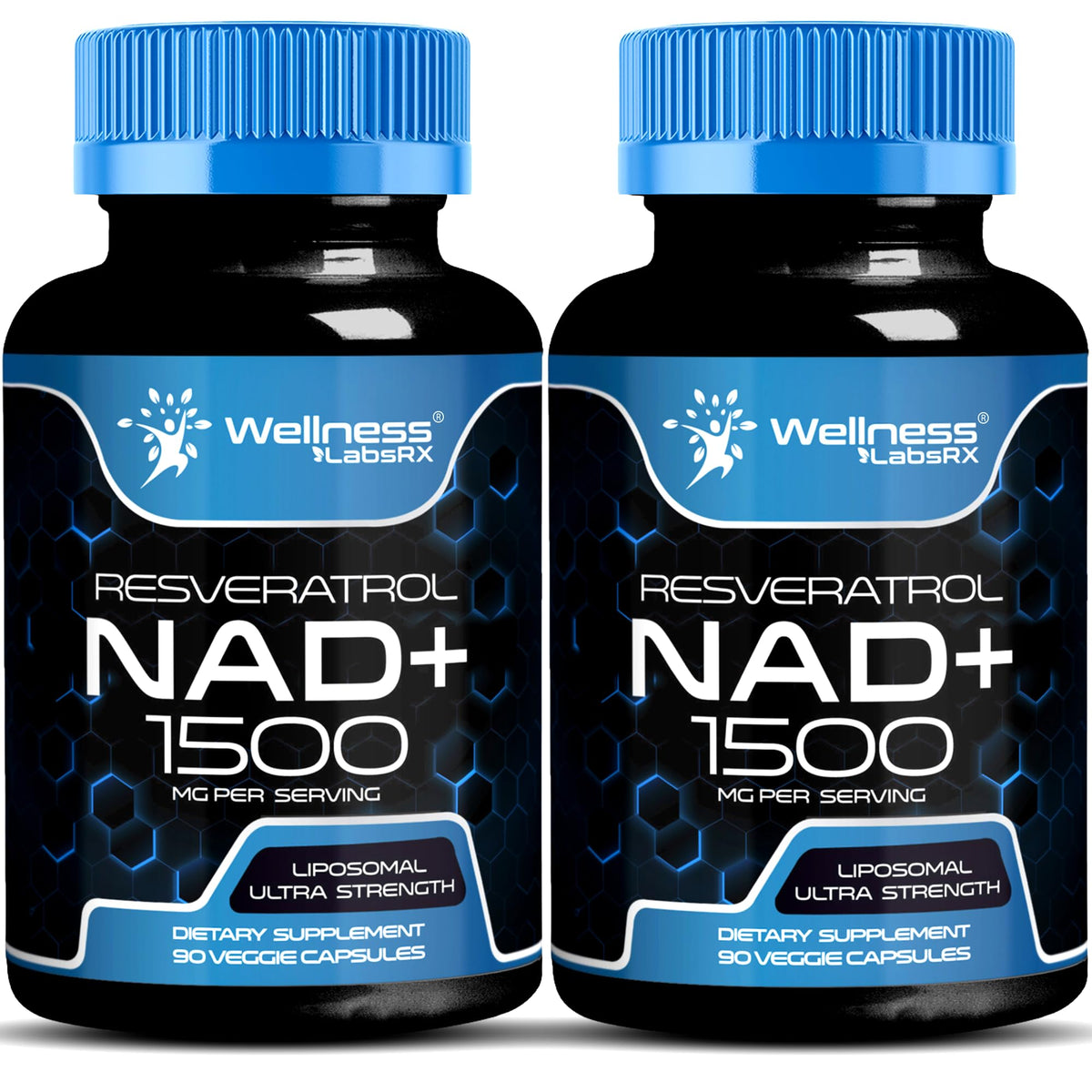 Wellness LabsRx NAD supplement bottle with liposomal formula for cellular support