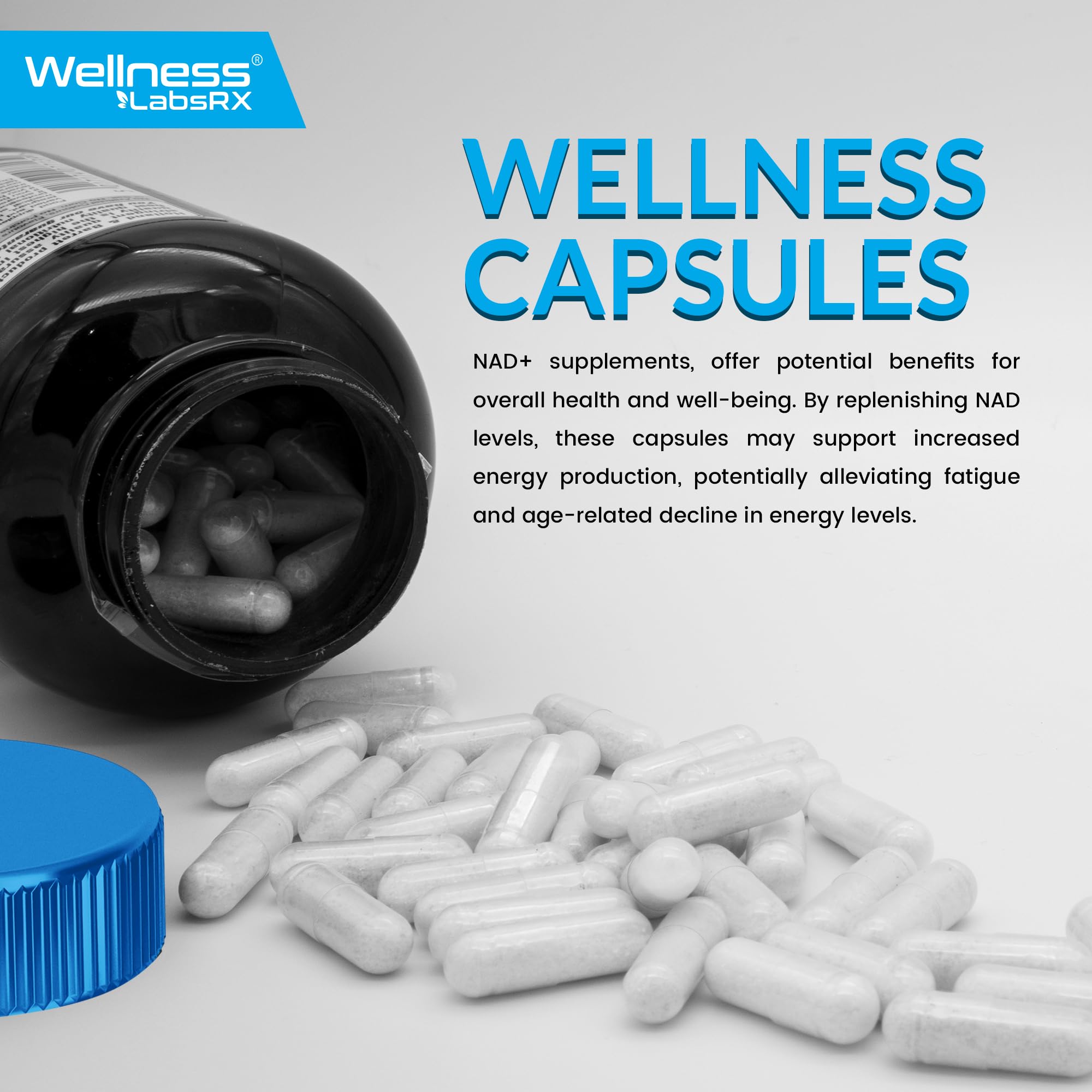 Wellness LabsRx NAD product with third-party testing badge for purity