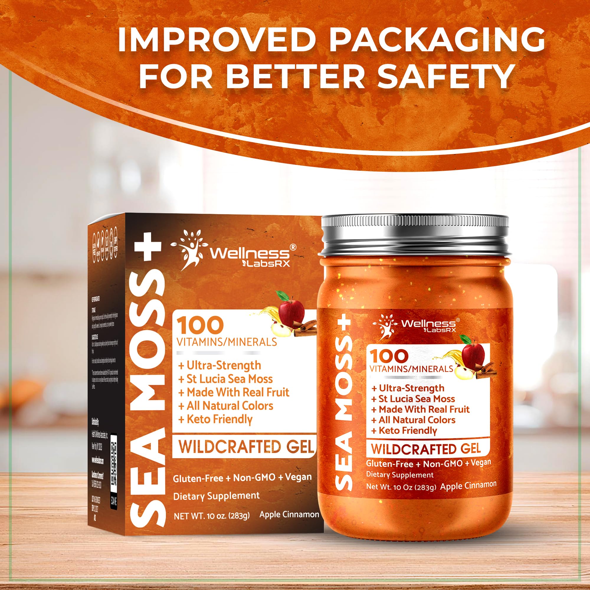 Wellness LabsRx sea moss gel added to smoothie for flavor and nutrition.