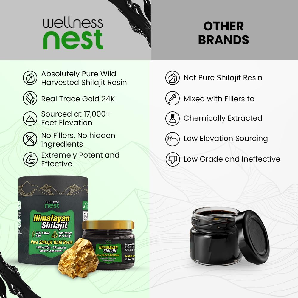Himalayan origin of Wellness Nest Shilajit Resin from high altitude