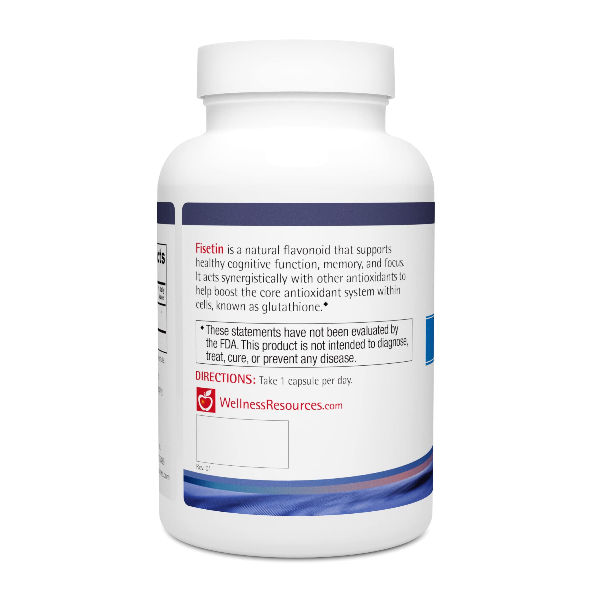 Wellness Resources Fisetin capsules with water illustrate a simple daily ritual.