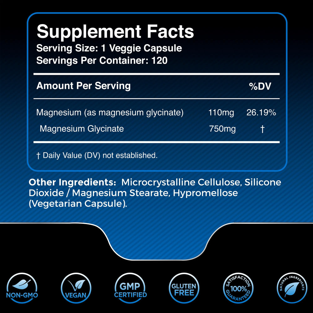 Wellness LabsRx magnesium glycinate capsules close-up showing capsules for gentle digestion