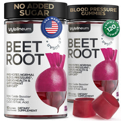 Wellneum Beet Root Gummies bottle front for heart-friendly daily support