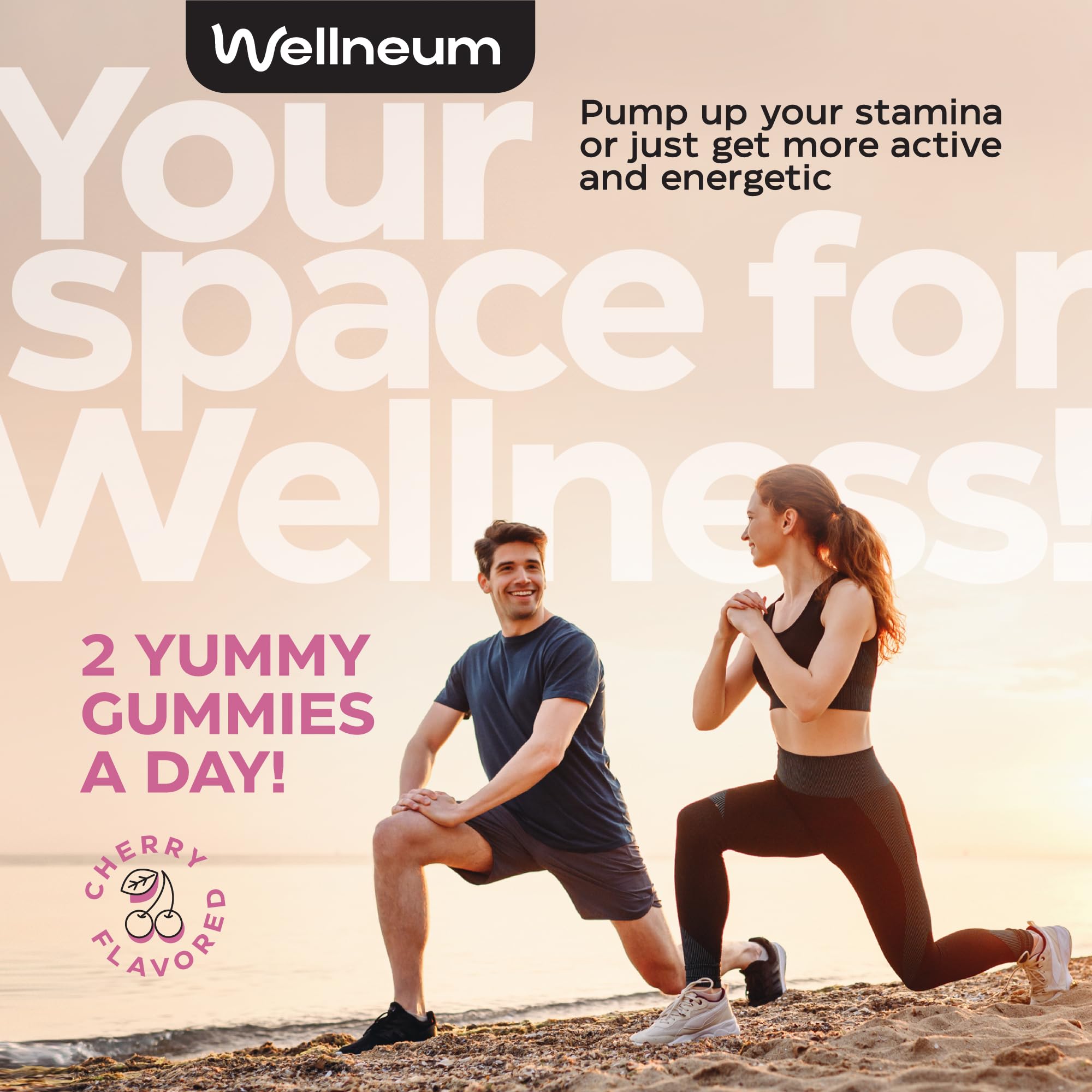Wellneum Beet Root Gummies packaging shot highlighting vegan non-GMO formula for plant-based wellness