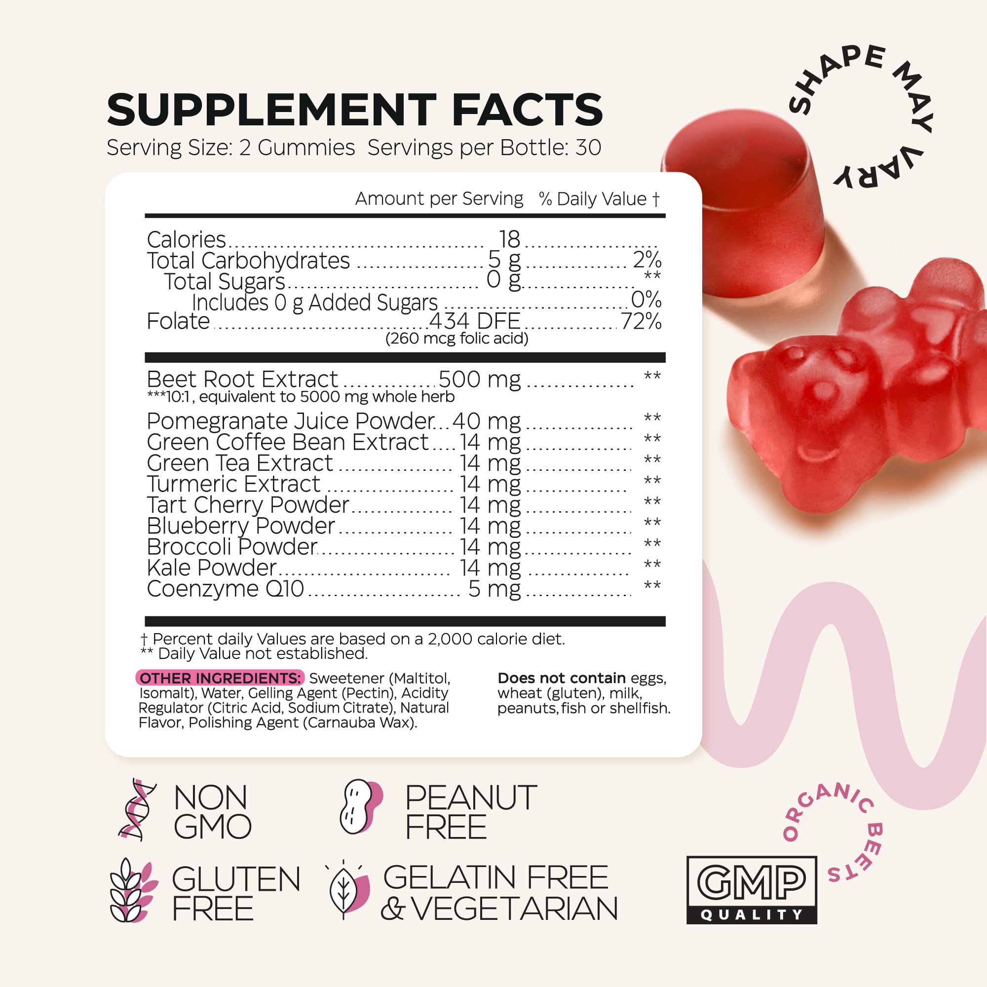Wellneum Beet Root Gummies vegan non-GMO status for clean daily wellness