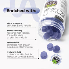 Wellneum Collagen Peptide Gummies blackberry flavor invites easy daily wellness ritual.