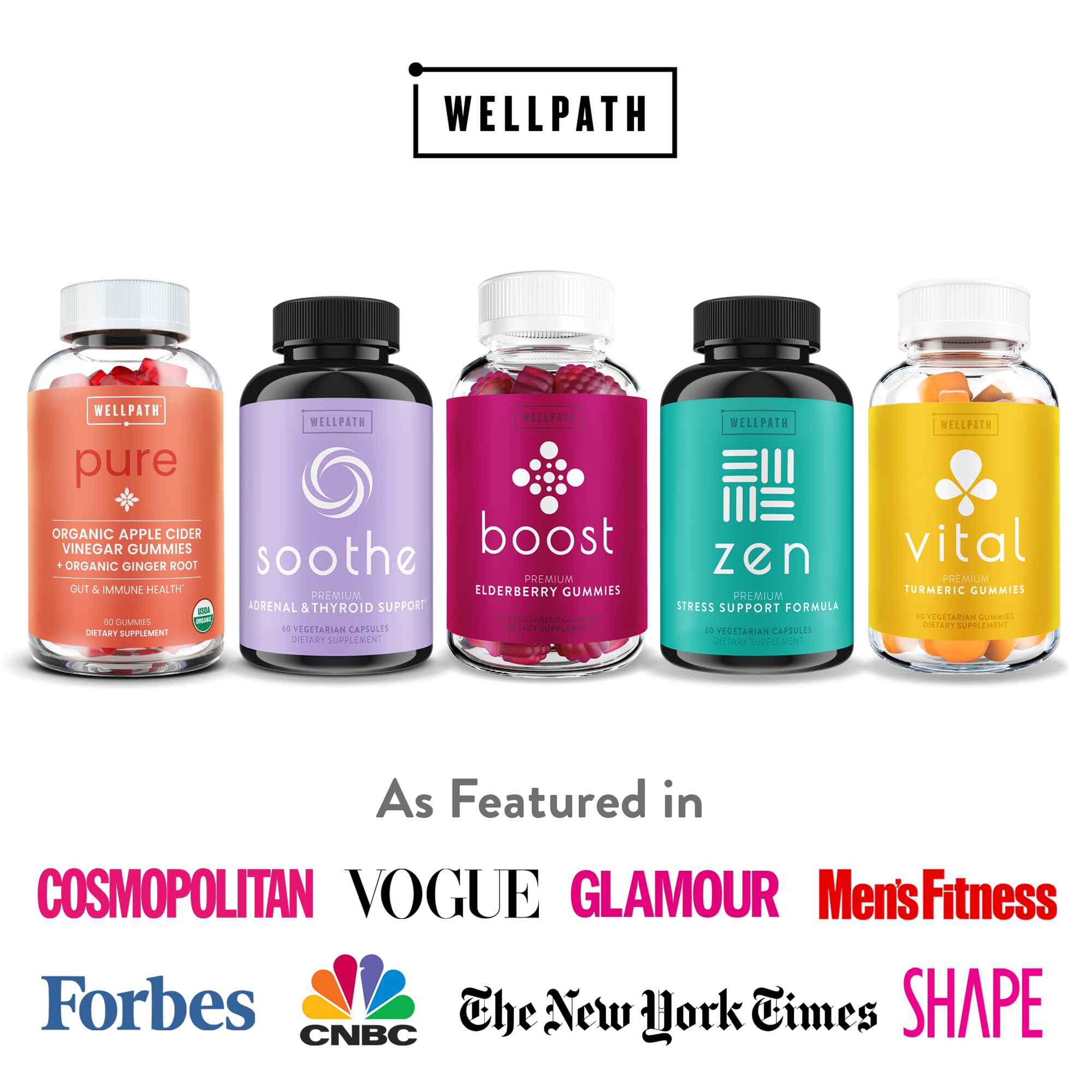WellPath ACV Gummies on a kitchen counter ready to pair with water