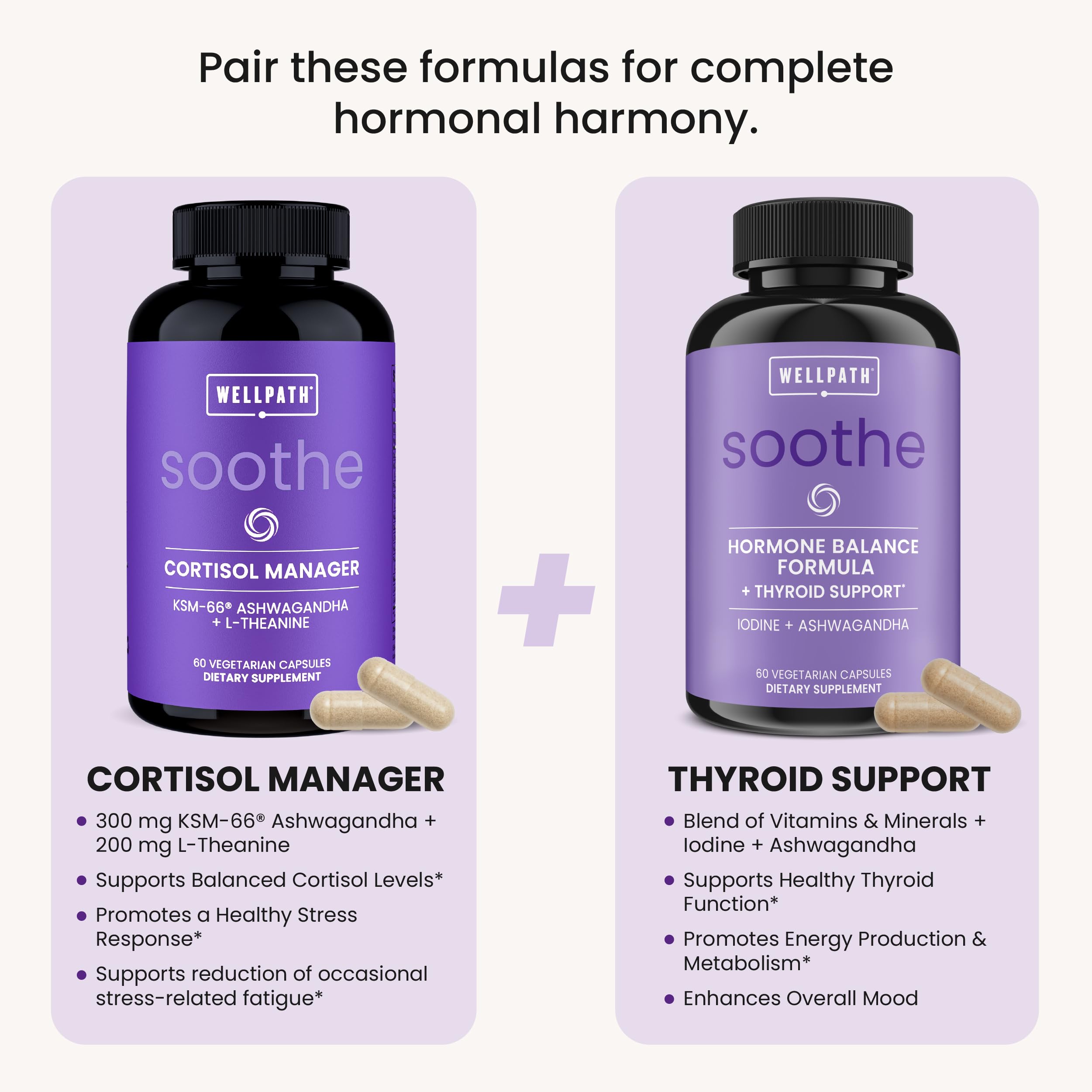 WellPath Soothe bottle on nightstand suggesting better sleep support.