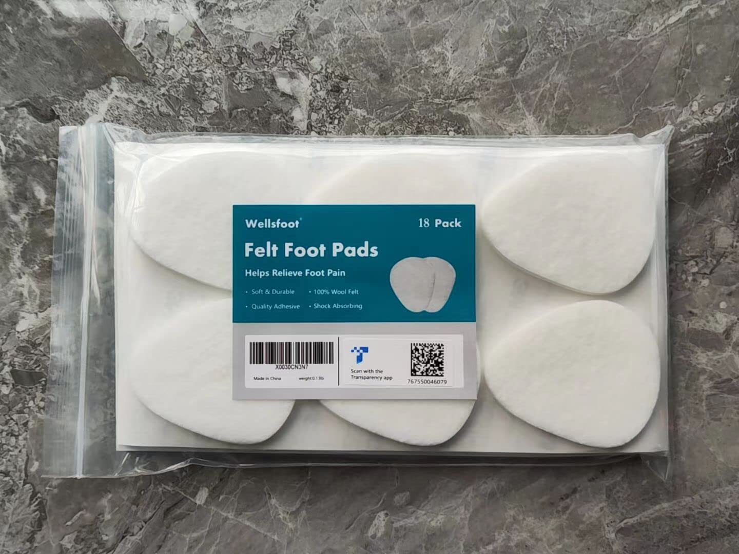Wellsfoot wool felt material delivers a soft, breathable cushion under the forefoot.