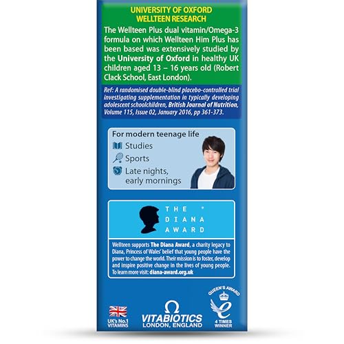 Wellteen Him Plus tablet image displaying the daily supplement form
