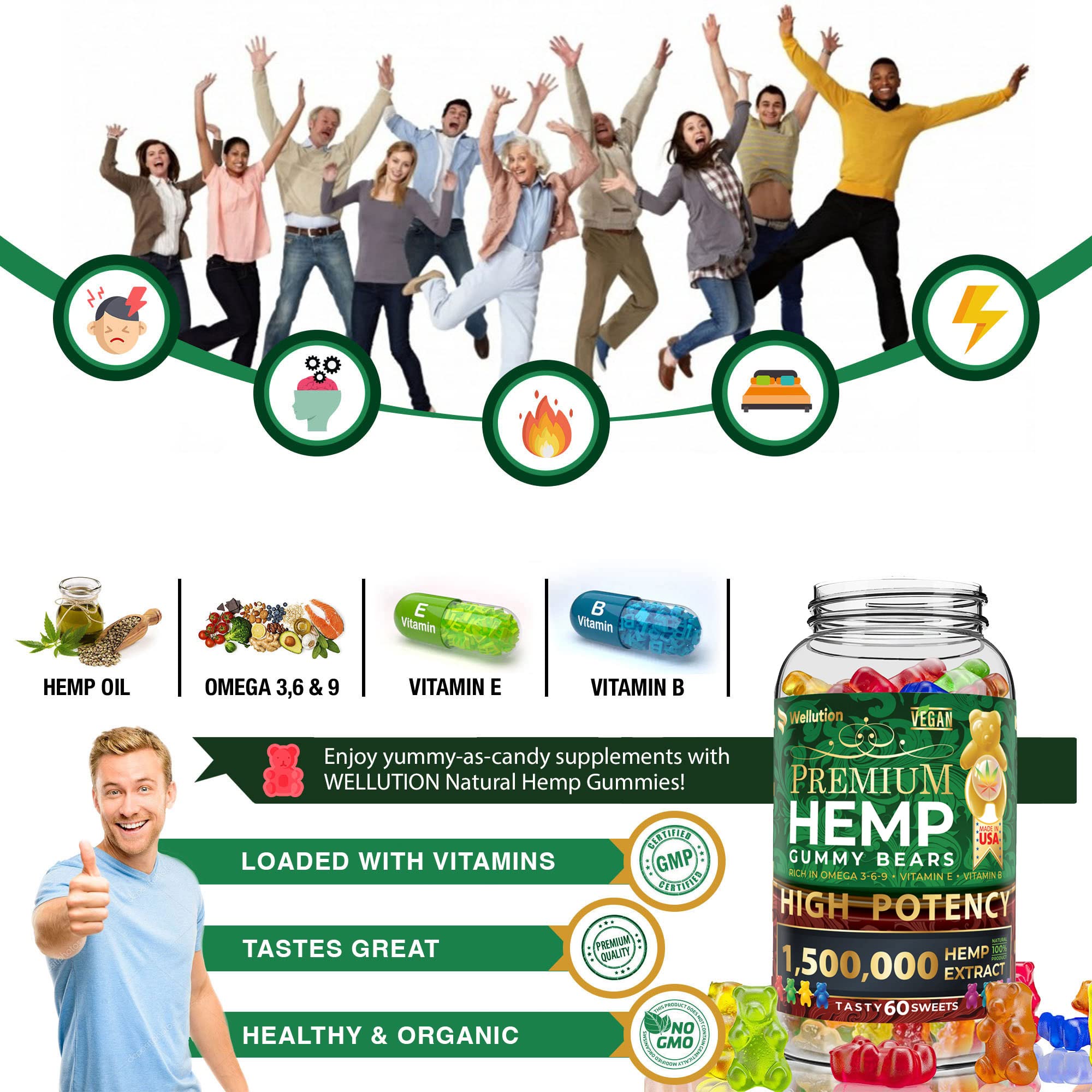 Vegan and non-GMO gummy option with omega-rich nutrition
