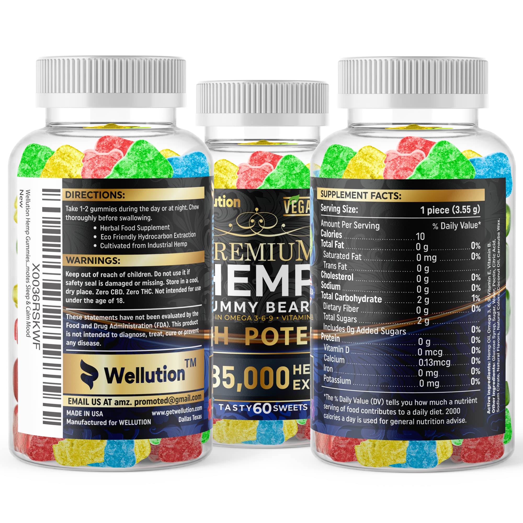 Wellution Gummies close-up reveals fruity flavor and inviting texture.