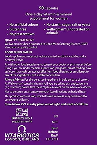 Wellwoman Original 90 tablets packaging on desk suggests a simple daily routine.