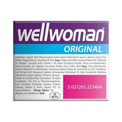 Wellwoman Original Caps capsules on surface for daily nutrition