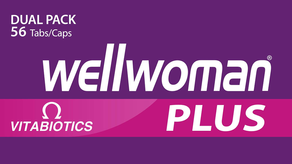 Wellwoman Plus iron capsules suggesting physical and cognitive performance support.
